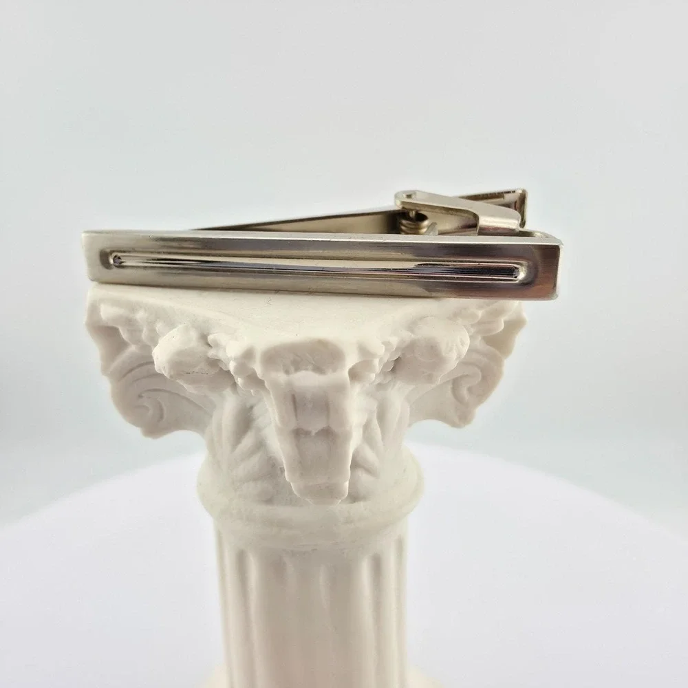 Vintage Tie Clip Tie Bar Tie Clasp Minimalist Classic Silver Tone FREE $HIP!